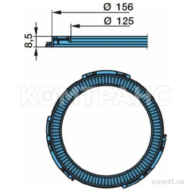 Кольцо АБС BPW 125/156*8,5 100 зубьев (6,5-9t) Eco Plus 0331008510 Bpw Кольцо АБС BPW 125/156*8,5 100 зубьев (6,5-9t) Eco Plus 0331008510 Bpw