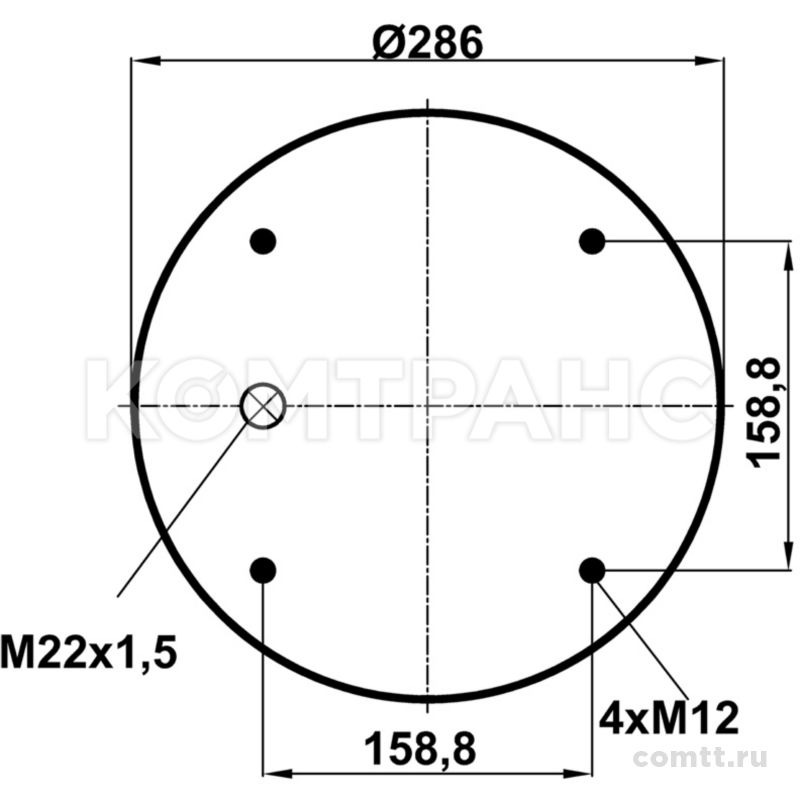 Пневмобаллон SAF 2923 (без стакана) 16813S Fibretech Пневмобаллон SAF 2923 (без стакана) 16813S Fibretech