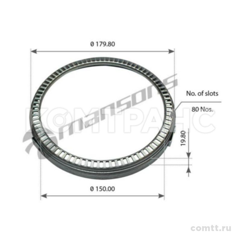 Кольцо АБС BPW 150/180*19,5 70 зубьев SN 30/36 10-12t conventional 300338 Mansons Кольцо АБС BPW 150/180*19,5 70 зубьев SN 30/36 10-12t conventional 300338 Mansons