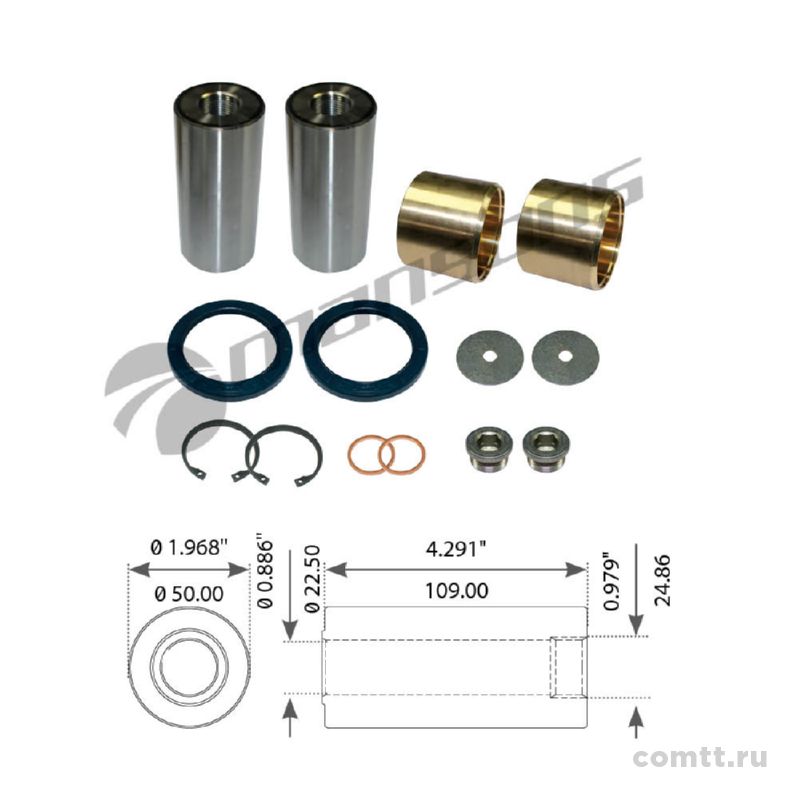 Ремкомплект шкворня MAN F90/F2000/TG-A (4х4, 6х6) верх (на ось) 400581 Mansons Ремкомплект шкворня MAN F90/F2000/TG-A (4х4, 6х6) верх (на ось) 400581 Mansons