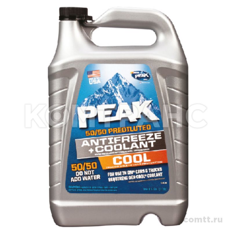 Антифриз PEAK COOL 50/50 Prediluted оранжевый (4 л) готовый APP4 Peak Антифриз PEAK COOL 50/50 Prediluted оранжевый (4 л) готовый APP4 Peak