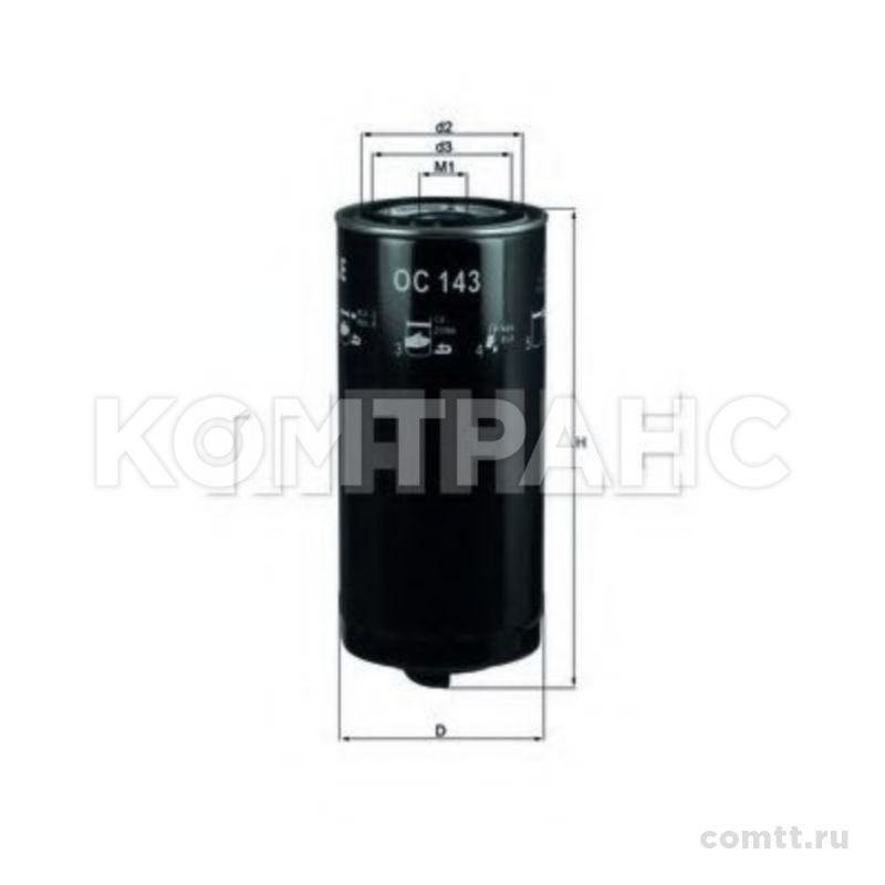 Фильтр масляный Liebherr OC143 Knecht Фильтр масляный Liebherr OC143 Knecht