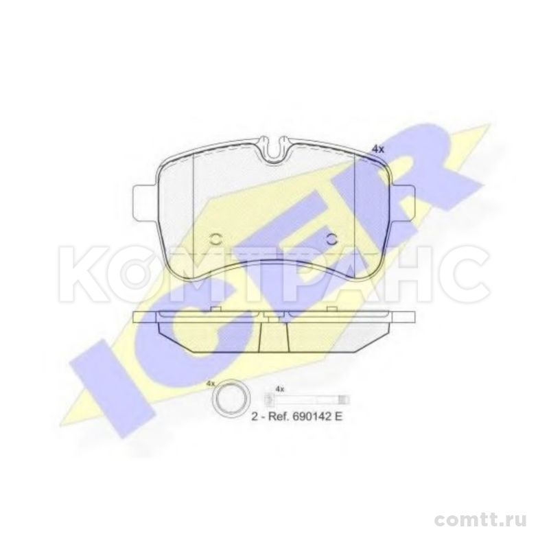 Колодки тормозные 29232 IVECO Daily IV задние (без крепежа) 141837 Icer Колодки тормозные 29232 IVECO Daily IV задние (без крепежа) 141837 Icer