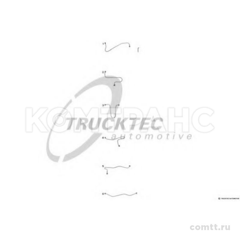 Комплект трубок высокого давления MB OM355A (1-6 цилиндров) 0113012 Trucktec Комплект трубок высокого давления MB OM355A (1-6 цилиндров) 0113012 Trucktec
