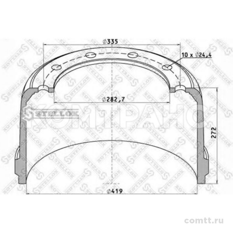 Барабан тормозной ROR TM 420х220 8500052SX Stellox Барабан тормозной ROR TM 420х220 8500052SX Stellox