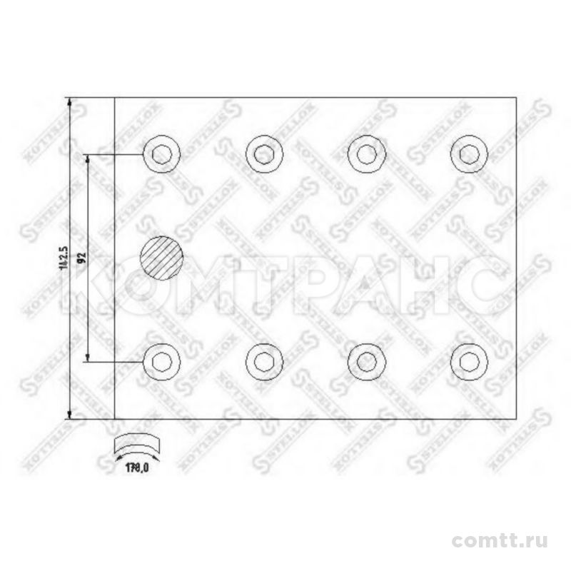 Накладки тормозные 17238/17683 MAN STD F90/F2000 на ленивец 8500914SX Stellox Накладки тормозные 17238/17683 MAN STD F90/F2000 на ленивец 8500914SX Stellox
