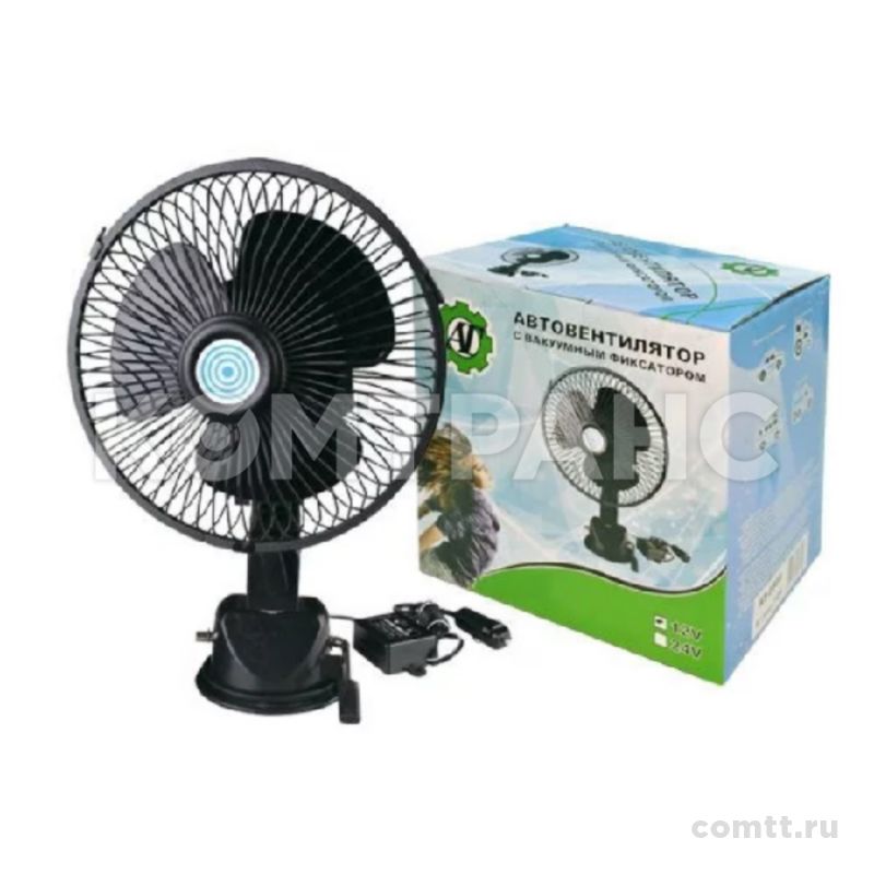 Автовентилятор D=150мм 24V,двойной (с решеткой металл, вакуумный фиксатор) AT08131 Автоторг Автовентилятор D=150мм 24V,двойной (с решеткой металл, вакуумный фиксатор) AT08131 Автоторг
